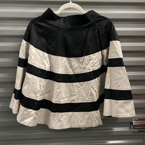 Amanda & Chelsea Black and Cream A-Line Skirt